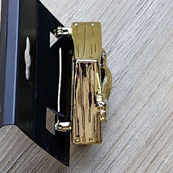 🔹️Vintage Gold Tone Bird On A Birdhouse Brooch Pin - Picture 3 of 12